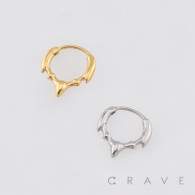GOTHIC THORN HALO SPIKE 316L SURGICAL STEEL EARRING